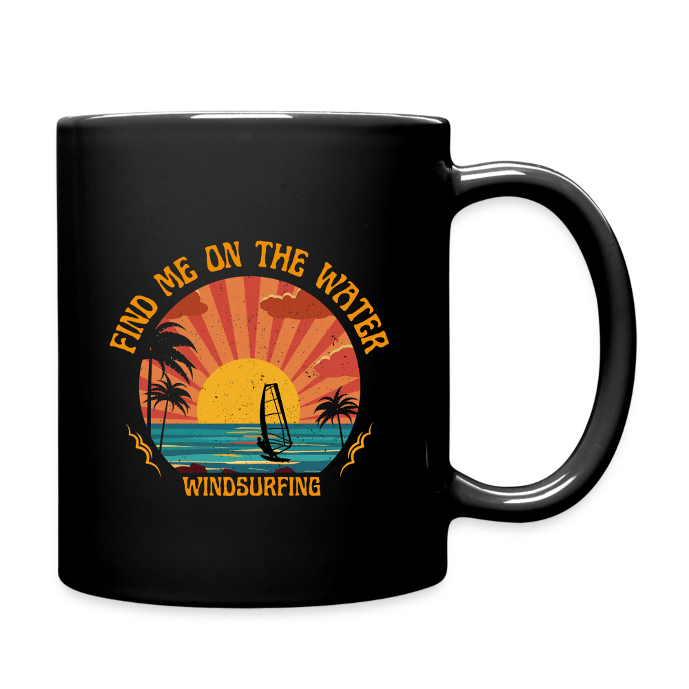 Tasse -find me on the water- - Schwarz