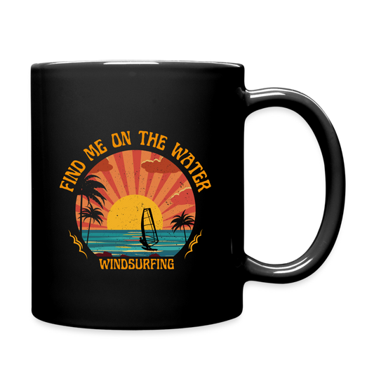 Tasse -find me on the water- - Schwarz