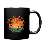Tasse -find me on the water- - Schwarz