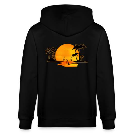 Unisex Bio-Kapuzenjacke -sunset- - Schwarz