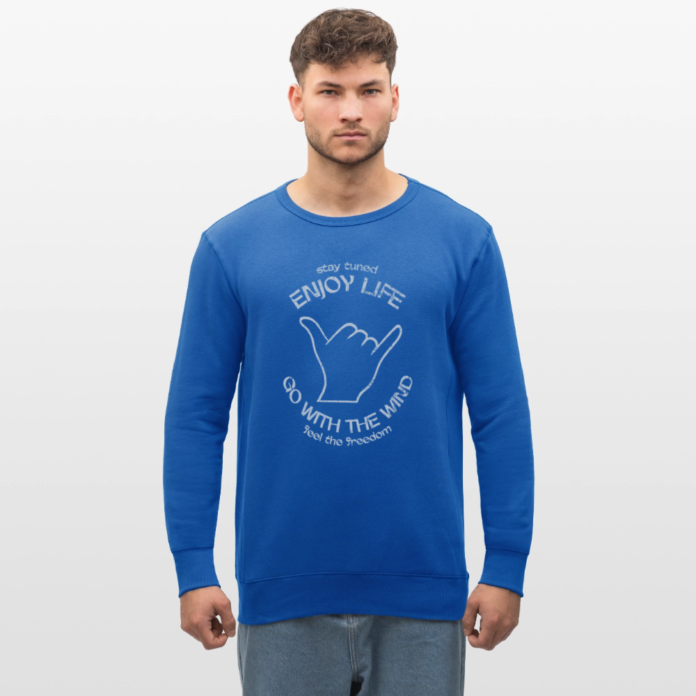 Unisex Bio-Sweatshirt ROLLER -enjoy life- - Königsblau