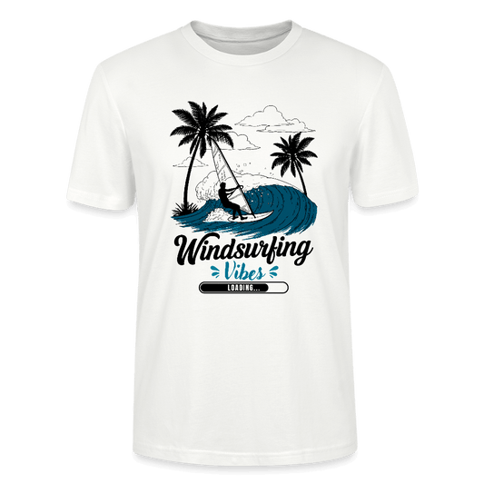 Windsurfer geschenk T-Shirt CRAFTER -Vibes loading- - Weiß