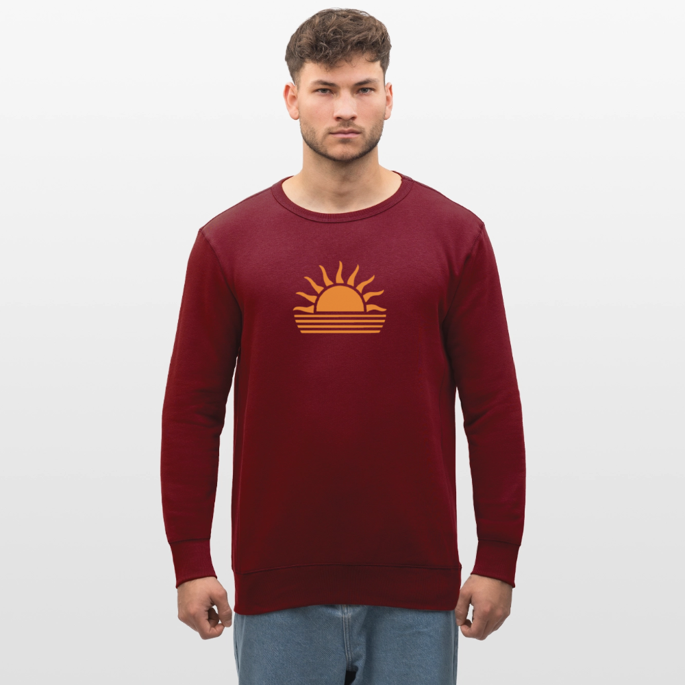 Unisex Bio-Sweatshirt -sunset- - Burgunderrot