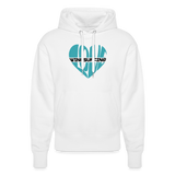 Unisex Relaxed Fit Bio-Hoodie -Herz- - Weiß