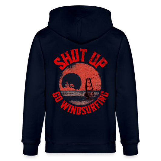 Unisex Bio-Kapuzenjacke -shut up- - Navy