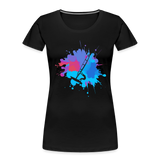 Frauen Premium Bio T-Shirt -Farbklecks- - Schwarz