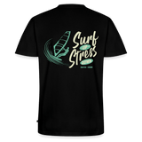 Männer Bio-T-Shirt mit V-Ausschnitt -surf up- - Schwarz