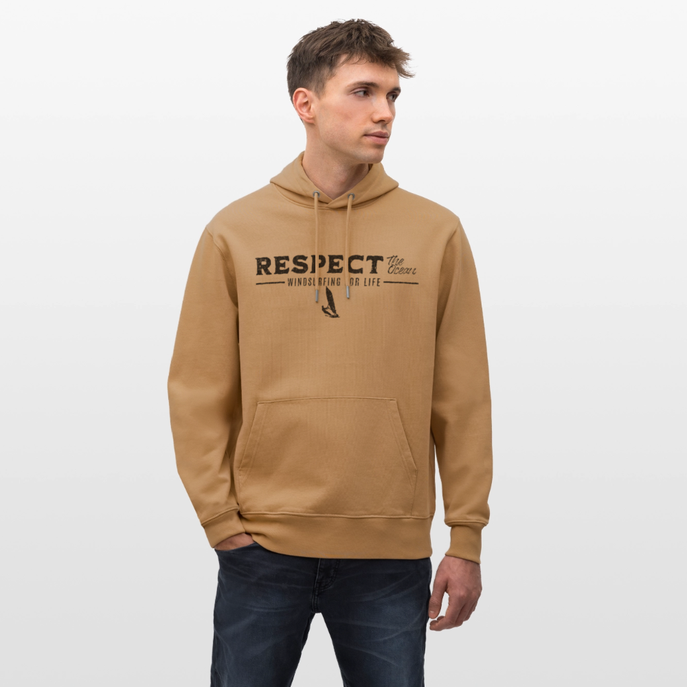 Unisex Bio-Hoodie CRUISER -respect- - Karamell