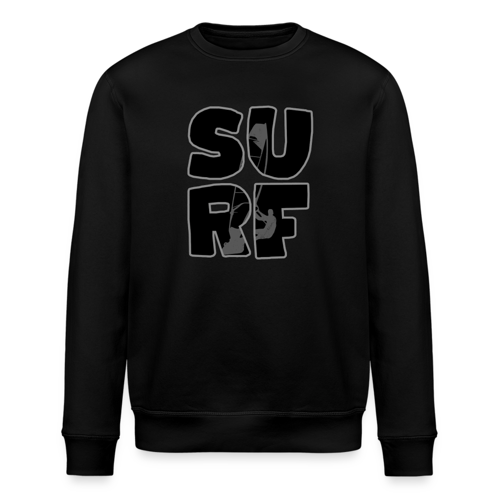 Unisex Bio-Sweatshirt ROLLER -surf- - Schwarz