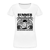 Safis Shop Frauen Premium Bio T-Shirt -give me wind and water- - Weiß
