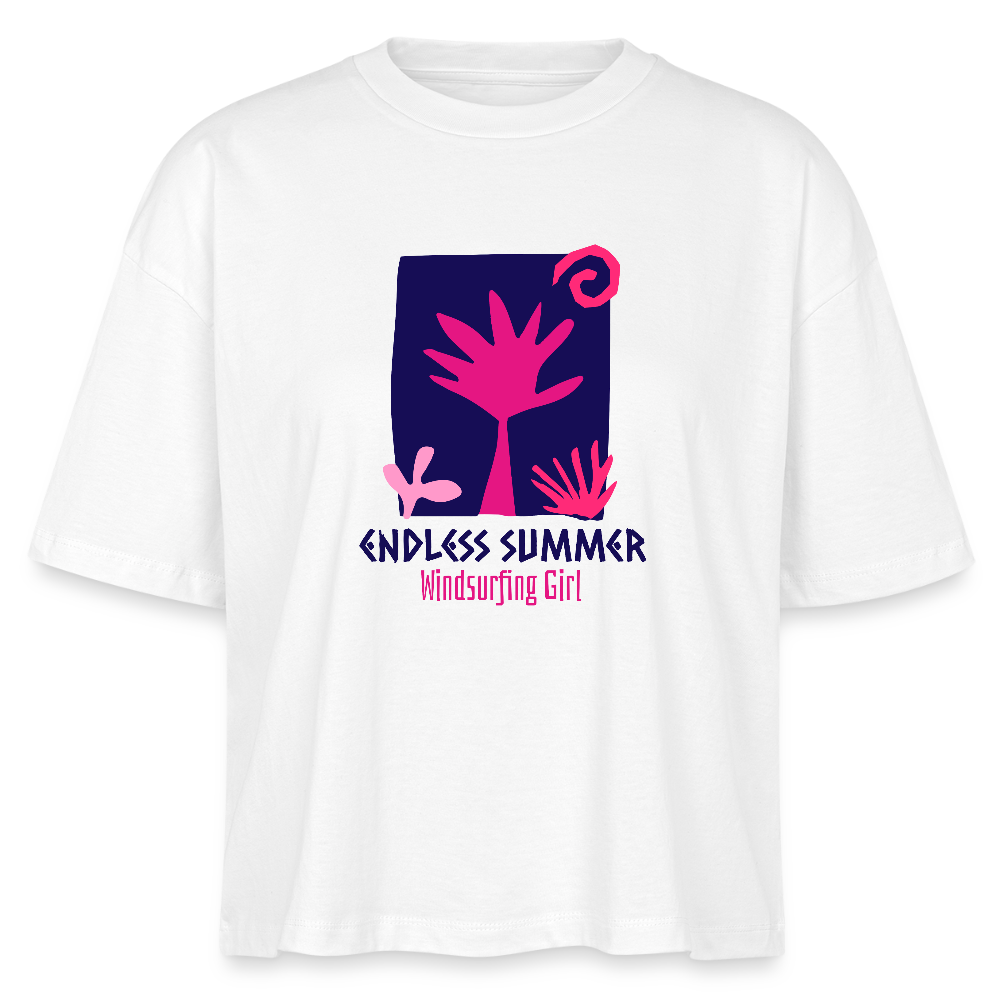 Frauen Boxy Bio-T-Shirt -endless summer- - Weiß
