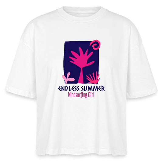 Frauen Boxy Bio-T-Shirt -endless summer- - Weiß