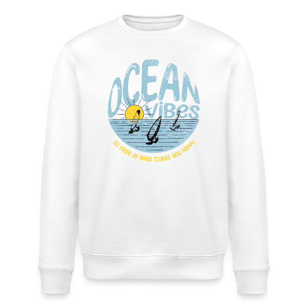 Unisex Bio-Sweatshirt ROLLER -do more- - Weiß