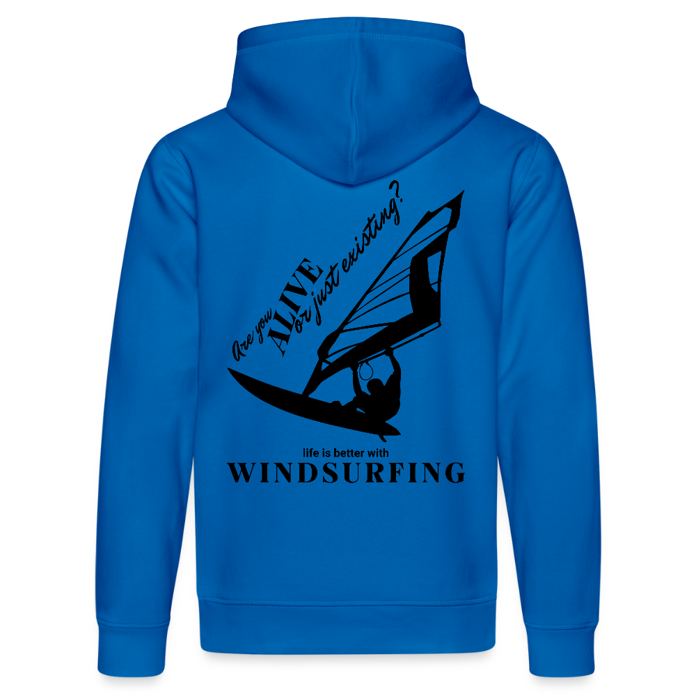 Windsurf Hoodie DRUMMER -are you alive- - Königsblau