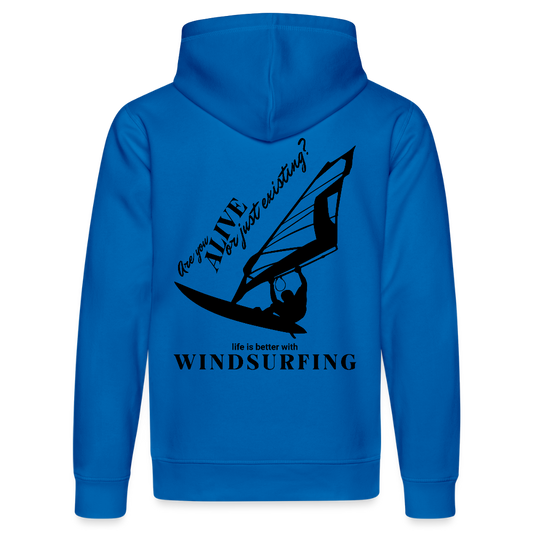 Windsurf Hoodie DRUMMER -are you alive- - Königsblau
