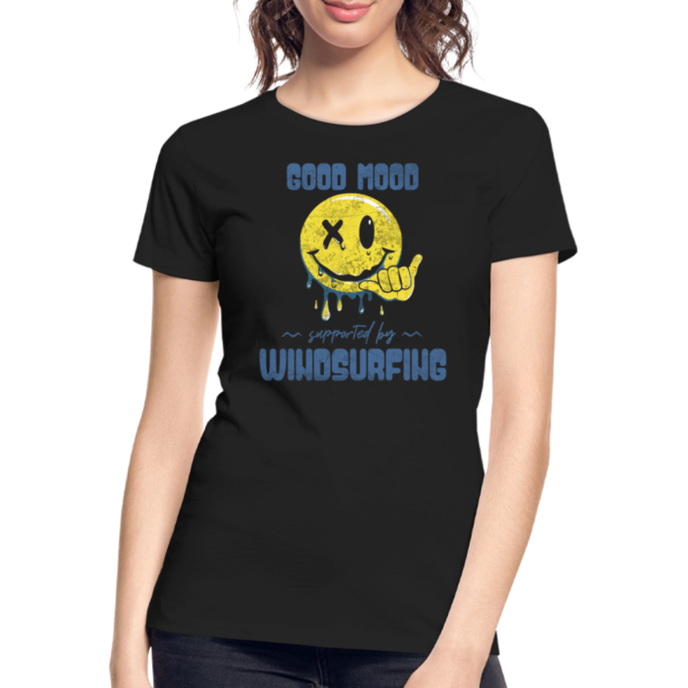 Frauen Premium Bio T-Shirt -smiley- - Schwarz