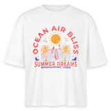 Frauen Boxy Bio-T-Shirt -ocean air bliss- - Weiß