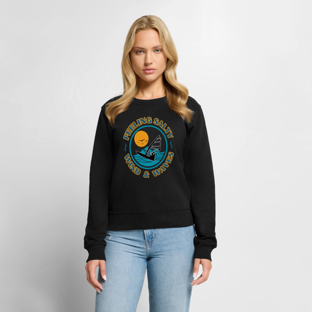 Frauen Premium Pullover -feeling salty- - Schwarz