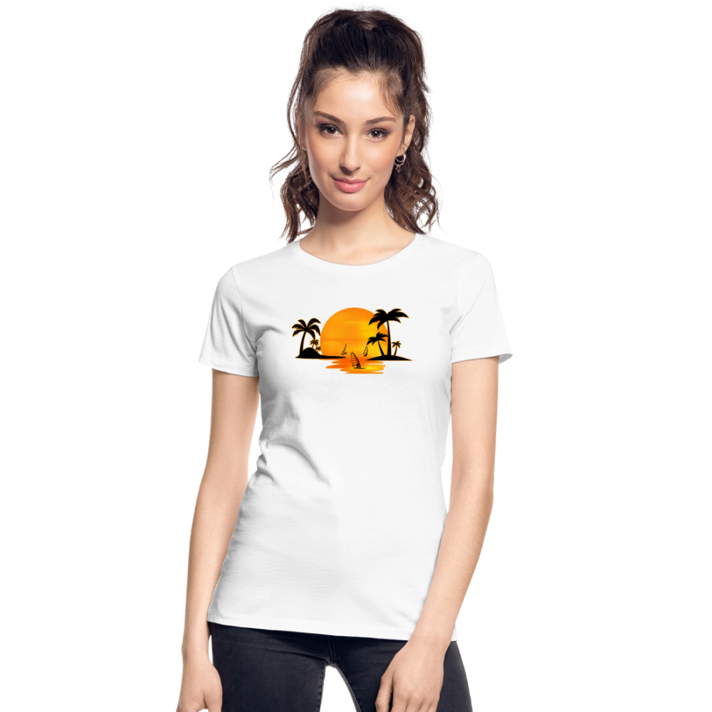 Frauen Premium Bio T-Shirt -sunset- - Weiß