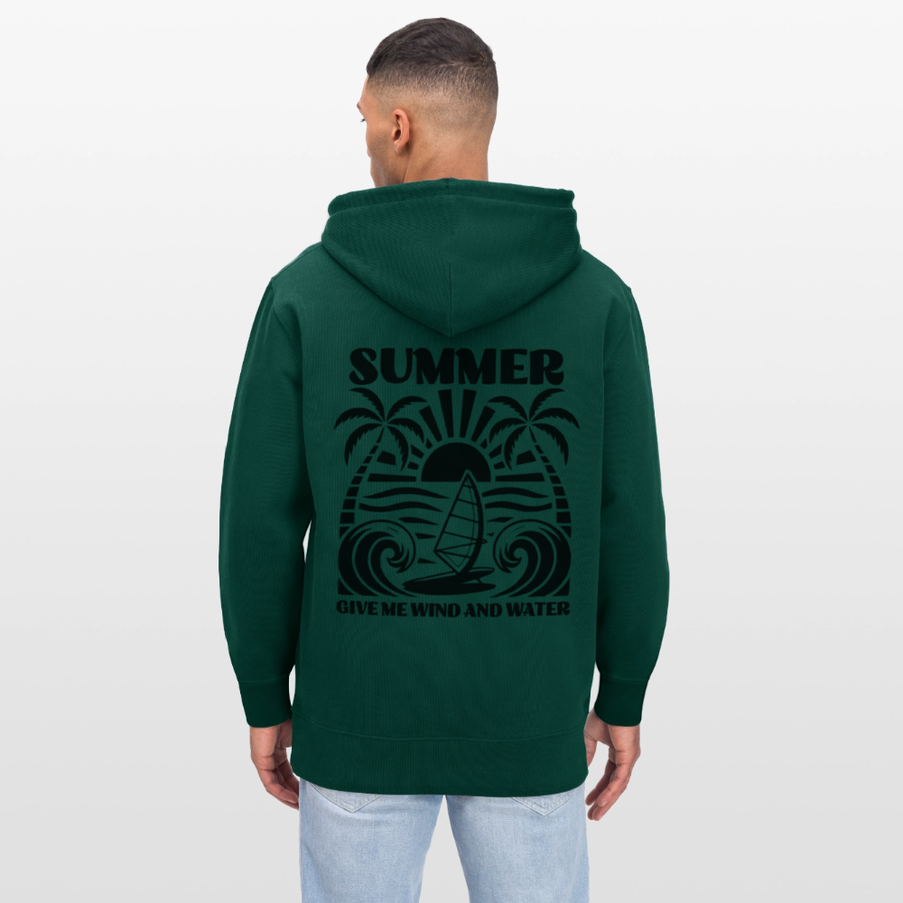 Unisex Bio-Hoodie CRUISER -give me wind and water- - Forest