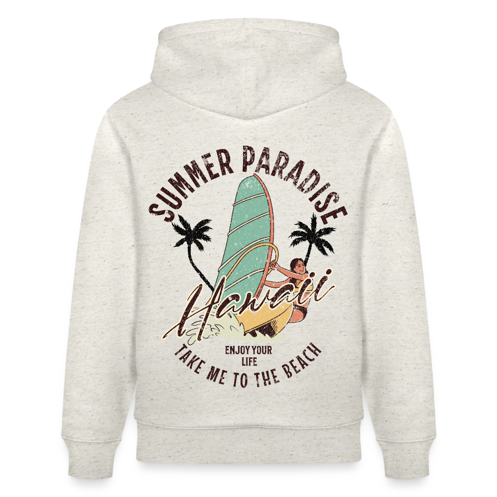Unisex Bio-Hoodie CRUISER -enjoy life- - Beige meliert
