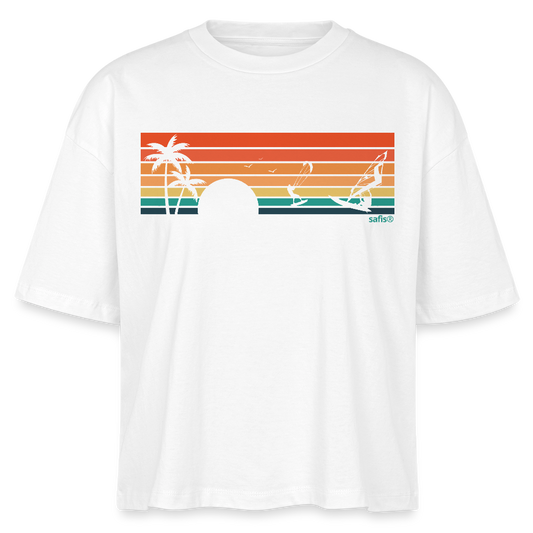 -sunset- Stanley/Stella Frauen Boxy Bio-T-Shirt Nova - Weiß