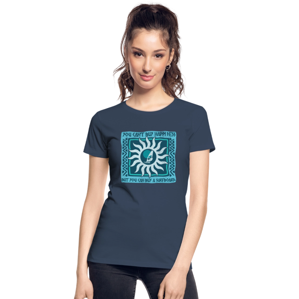 Frauen Premium Bio T-Shirt -buy happiness- - Navy