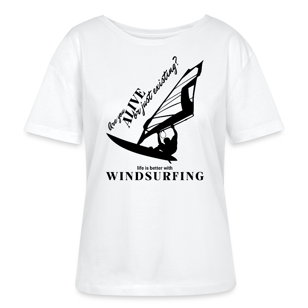 Windsurfer Geschenk Bio-T-Shirt -are you alive- - Weiß