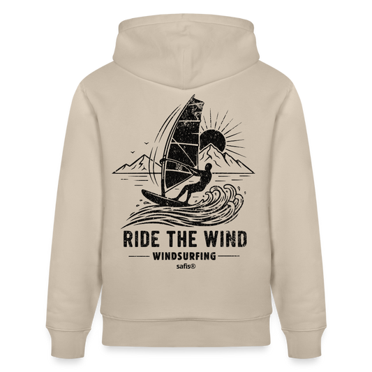 Unisex Bio-Hoodie CRUISER -ride the wind- - Beige