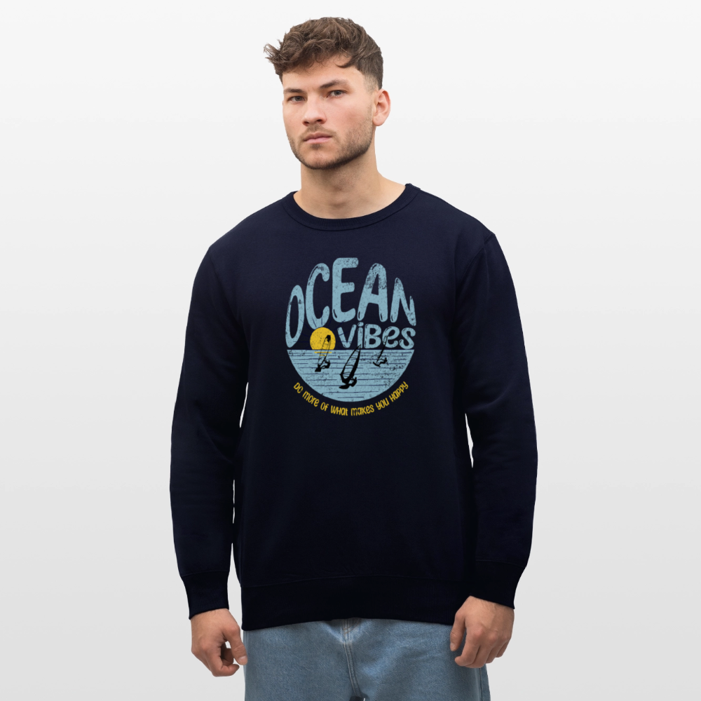Unisex Bio-Sweatshirt ROLLER -do more- - Navy