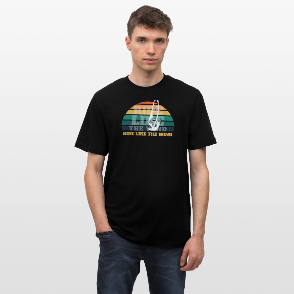 Relaxed Fit Unisex Bio-T-Shirt -ride like the wind- - Schwarz