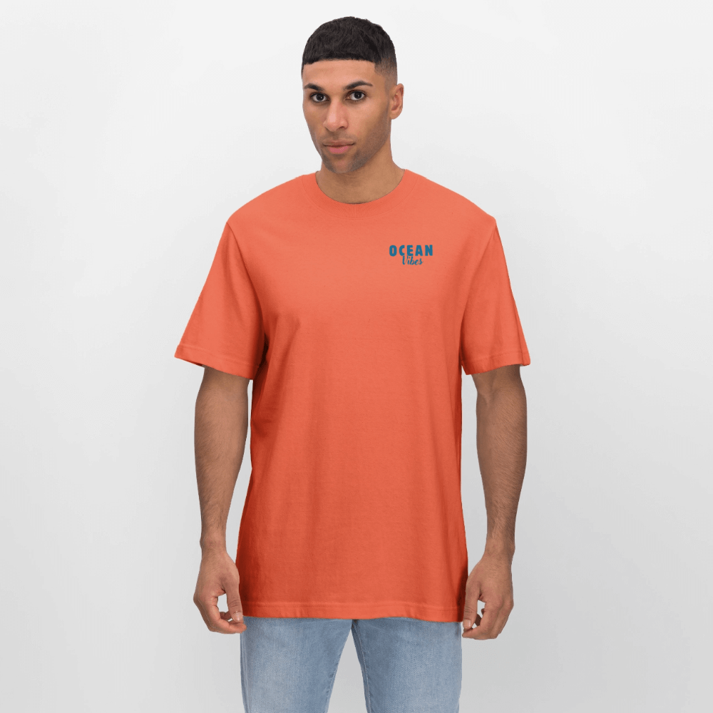Relaxed Fit Unisex Bio-T-Shirt -happiest- - Hellrot