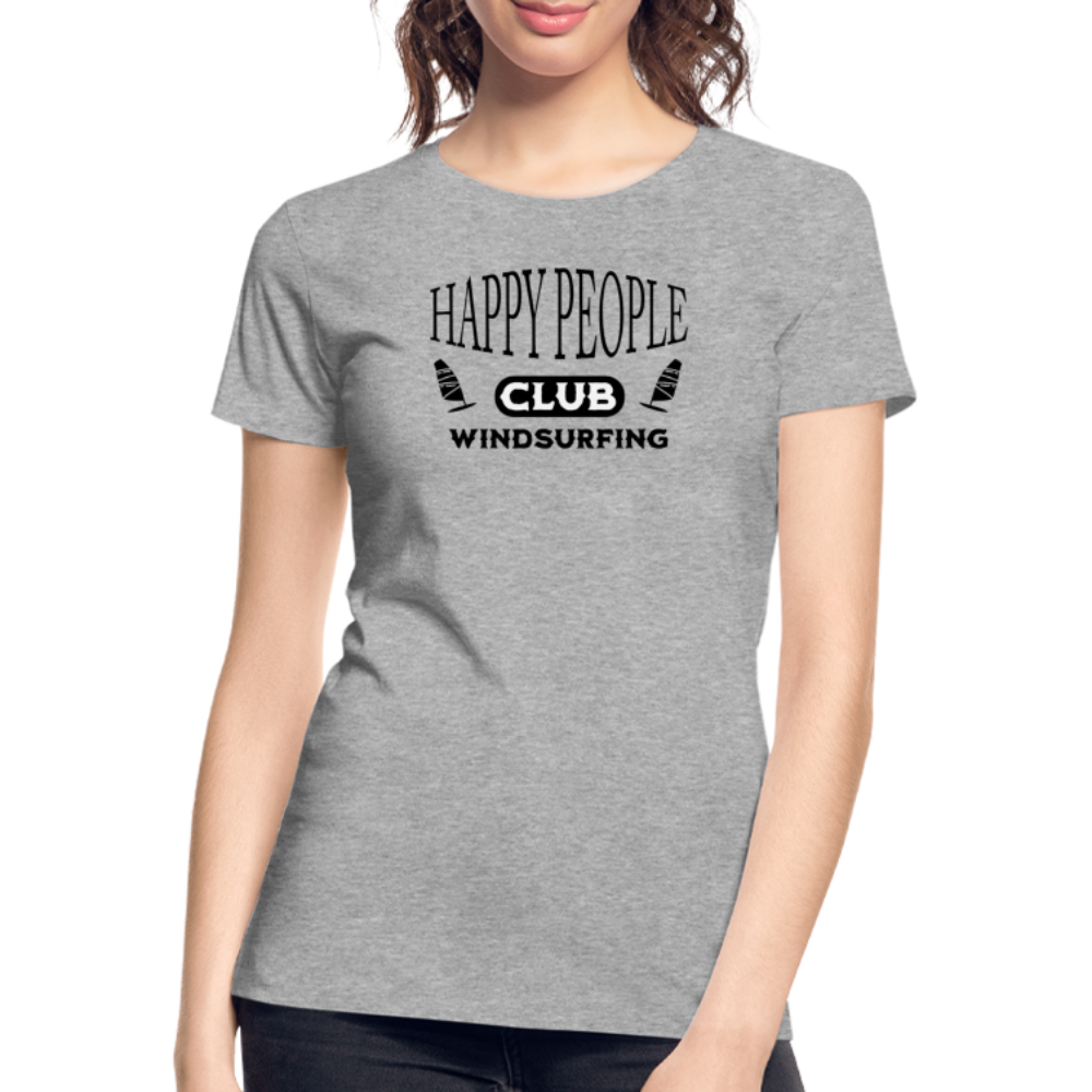 Frauen Premium Bio T-Shirt -happy people- - Grau meliert