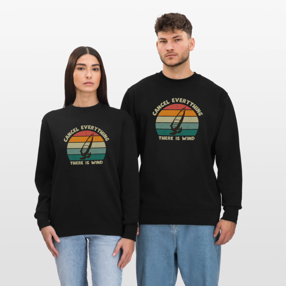 Männer Bio-Sweatshirt -cancel everything- - Schwarz