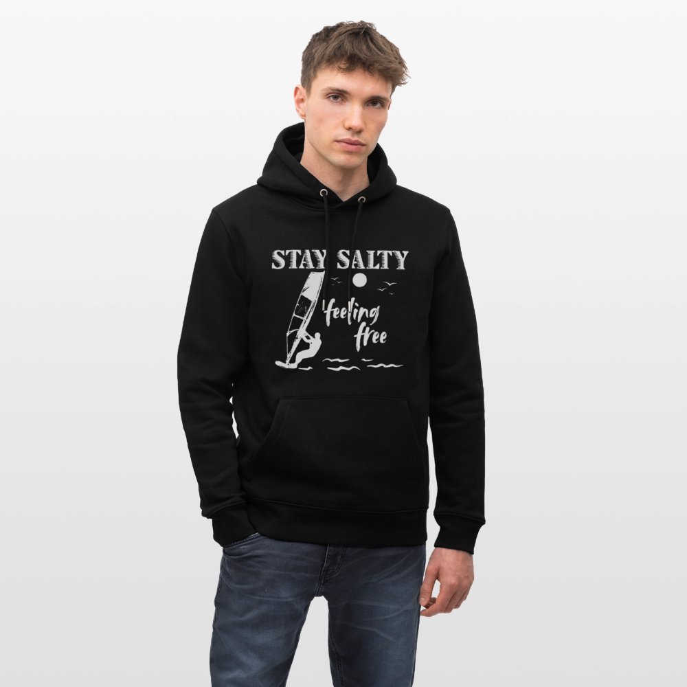 Unisex Bio-Hoodie CRUISER -stay salty- - Schwarz