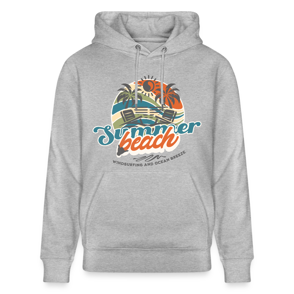 Unisex Bio-Hoodie CRUISER -summer beach- - Grau meliert