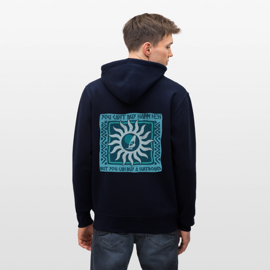 Unisex Bio-Kapuzenjacke CULTIVATOR -buy happiness- - Navy