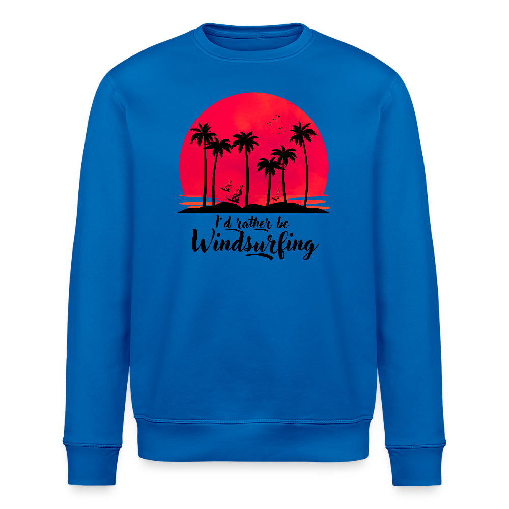 Unisex Bio-Sweatshirt ROLLER -I´d rather be- - Königsblau