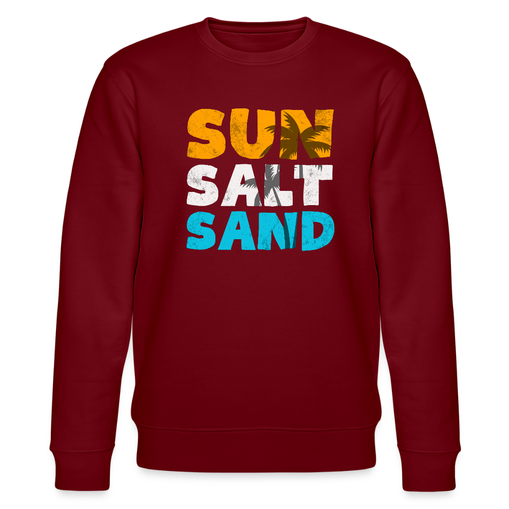 Männer Bio-Sweatshirt -sun salt sand- - Burgunderrot
