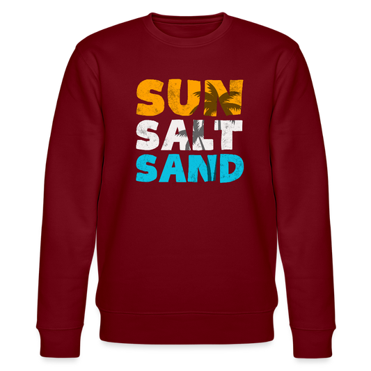 Männer Bio-Sweatshirt -sun salt sand- - Burgunderrot