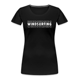 Frauen Premium Bio T-Shirt -windsurfing- - Schwarz