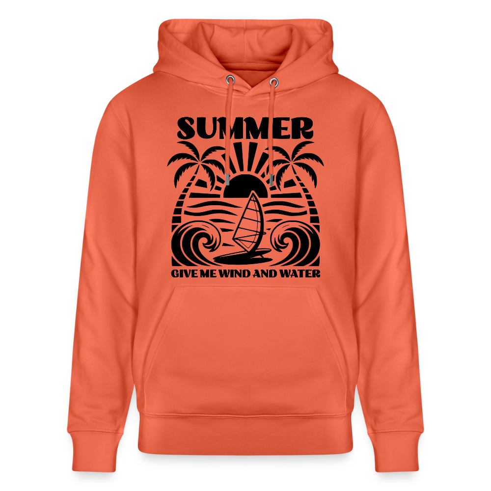 Unisex Bio-Hoodie CRUISER -give me wind and water- - Hellrot