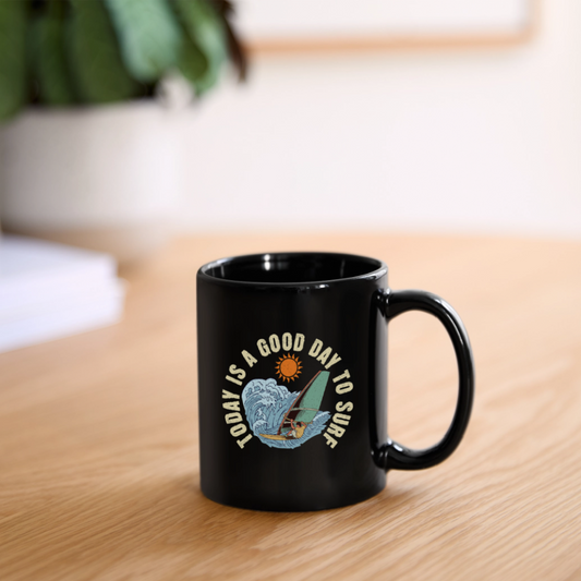 Tasse -good day to surf- - Schwarz