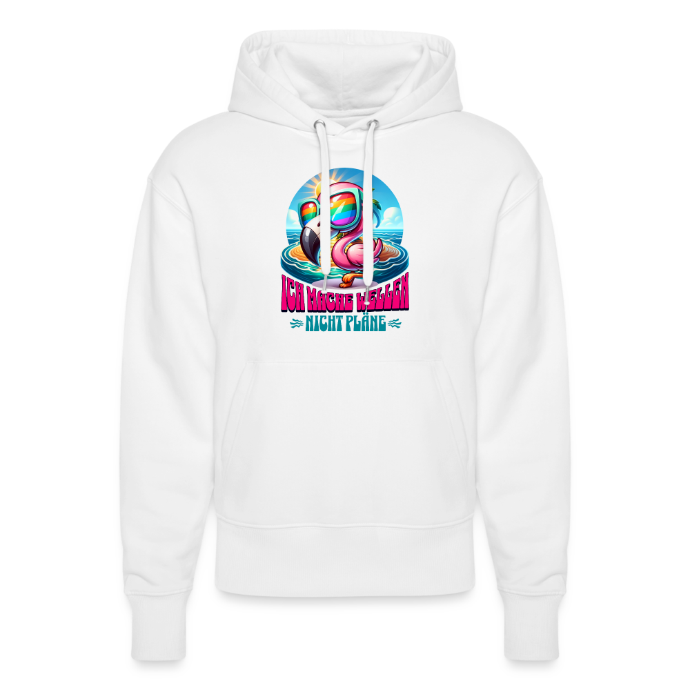 Unisex Relaxed Fit Bio-Hoodie -flamingo- - Weiß