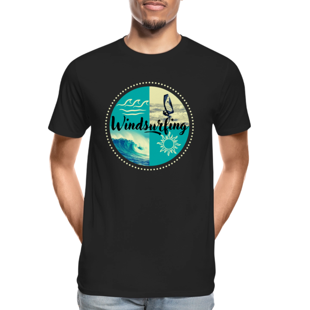 Männer Premium Bio T-Shirt -ocean- - Schwarz