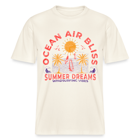 Unisex Relaxed Fit Bio-T-Shirt -ocean air bliss- - Naturweiß