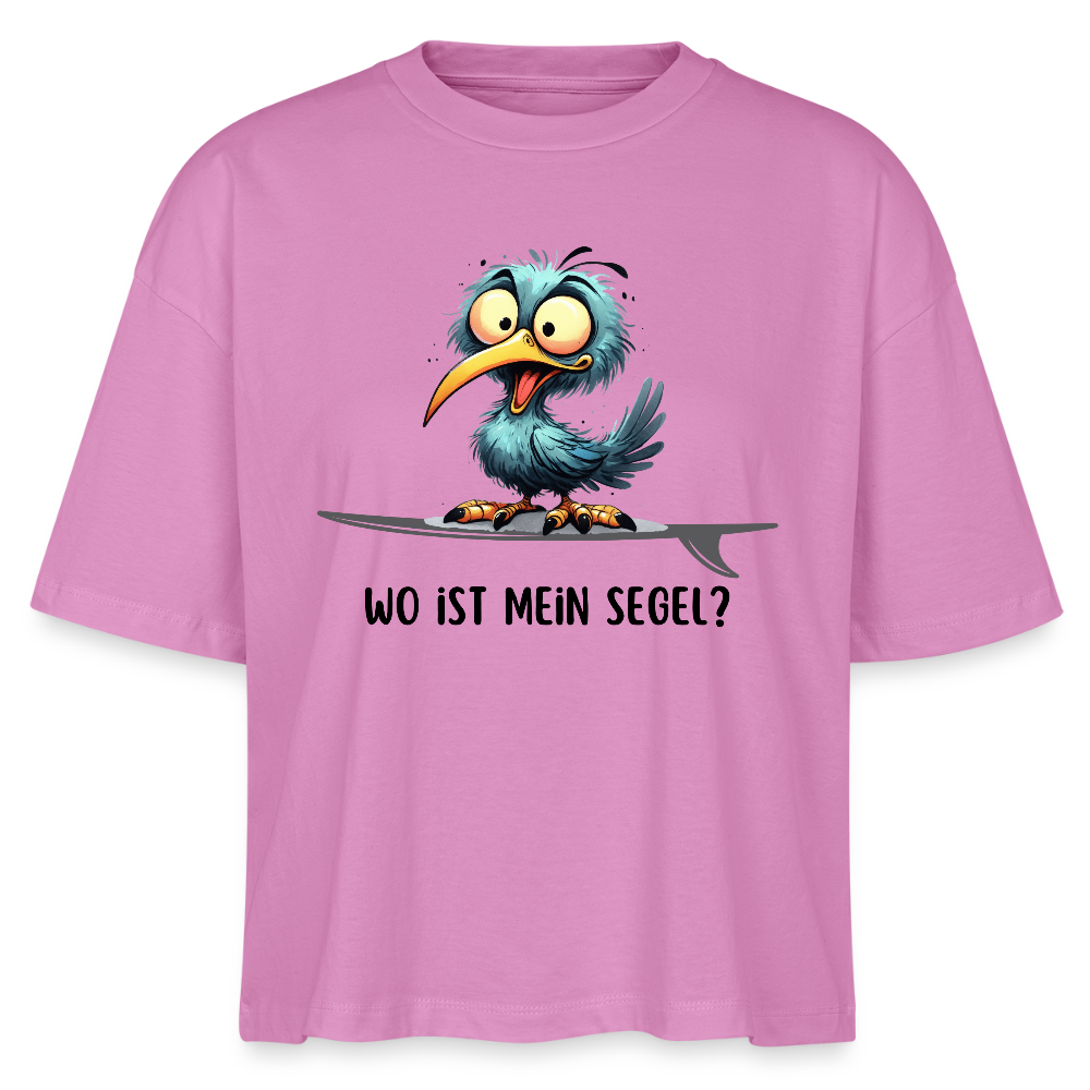 Frauen Boxy Bio-T-Shirt -Wo ist mein Segel?- - Pink