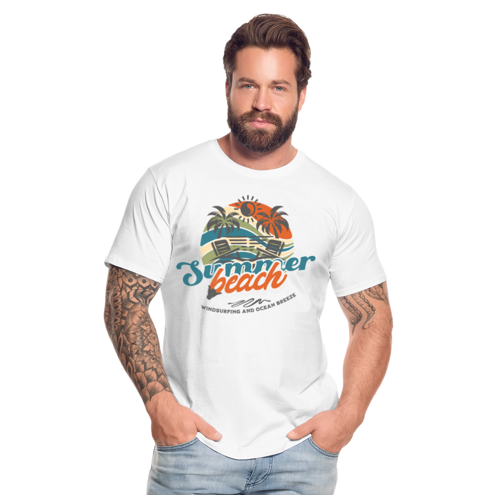 Männer Premium Bio T-Shirt -summer beach- - Weiß