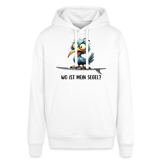 Unisex Bio-Hoodie -Wo ist mein Segel?- - Weiß