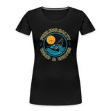 Frauen Premium Bio T-Shirt -feeling salty- - Schwarz